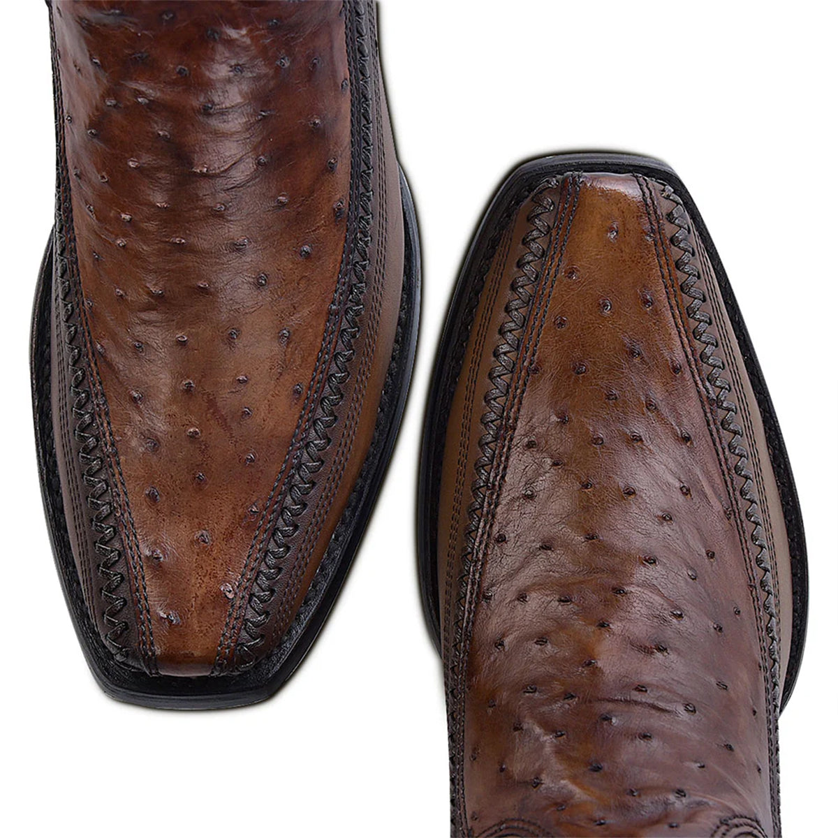 Cuadra ostrich boot toe view