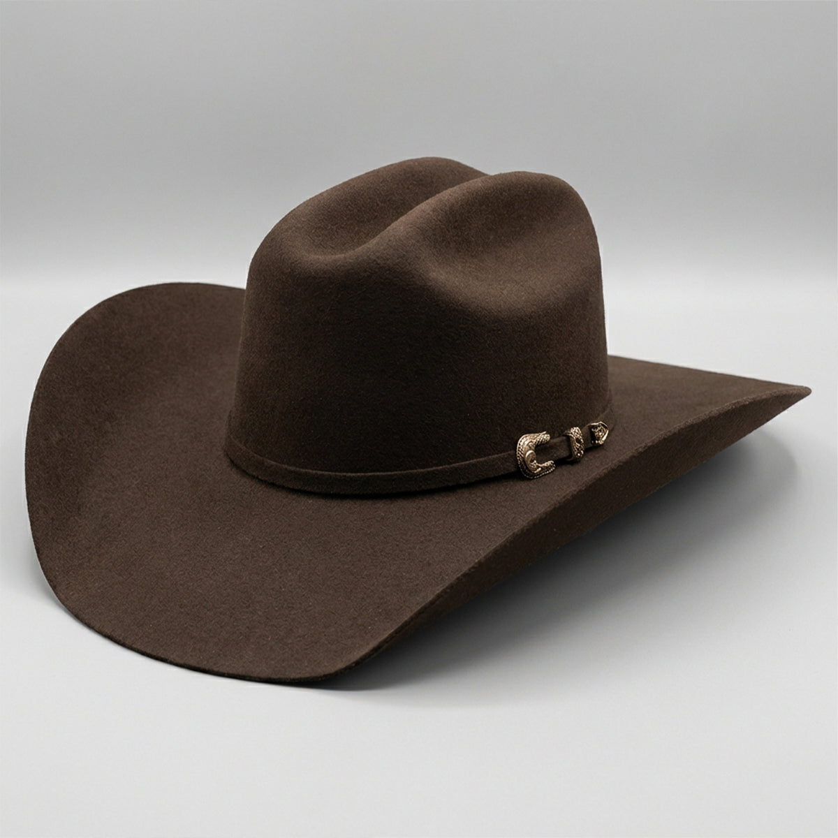 Tombstone Roper Chocolate Brown Felt Cowboy Hats display picture 1