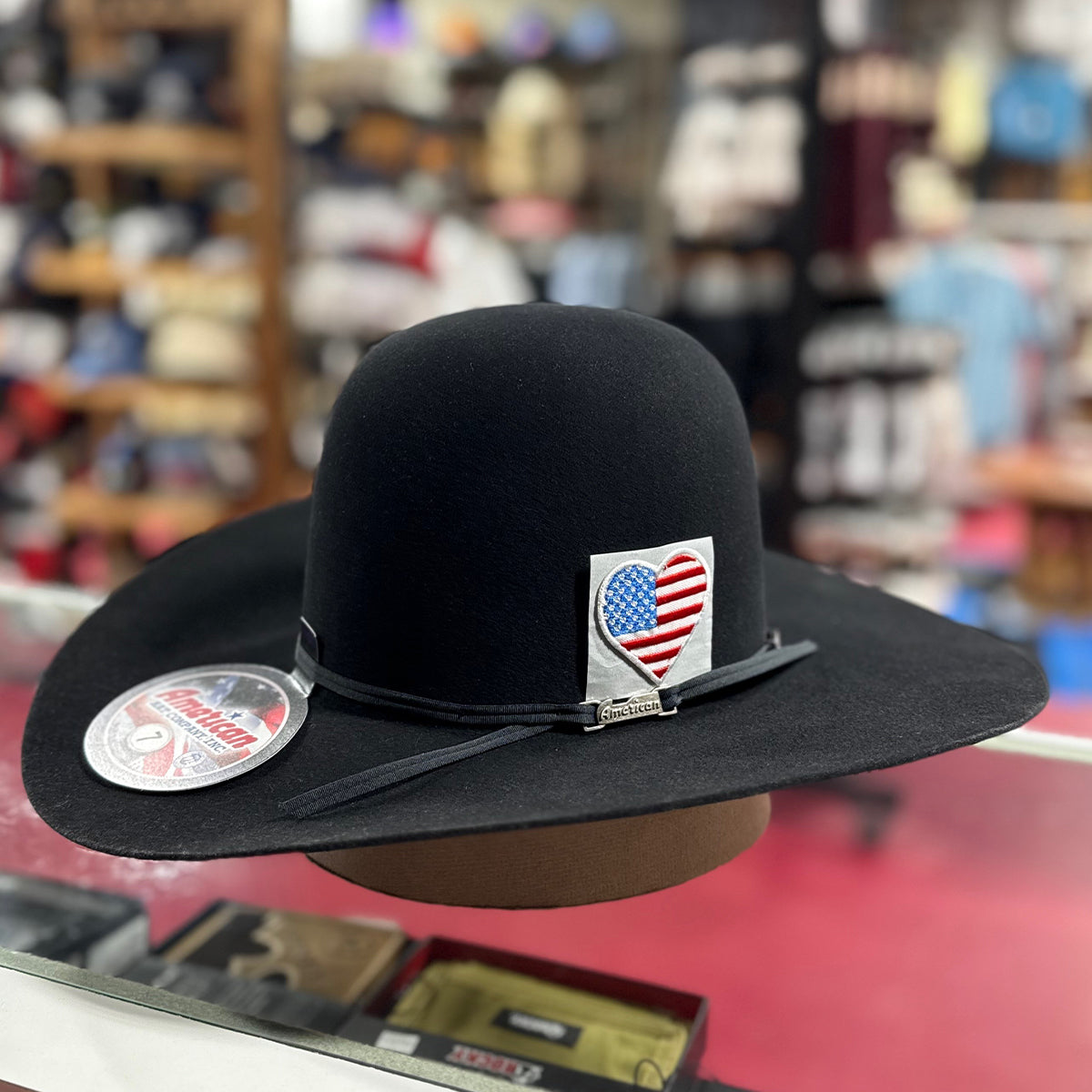 USA Heart Cowboy Hat Patch