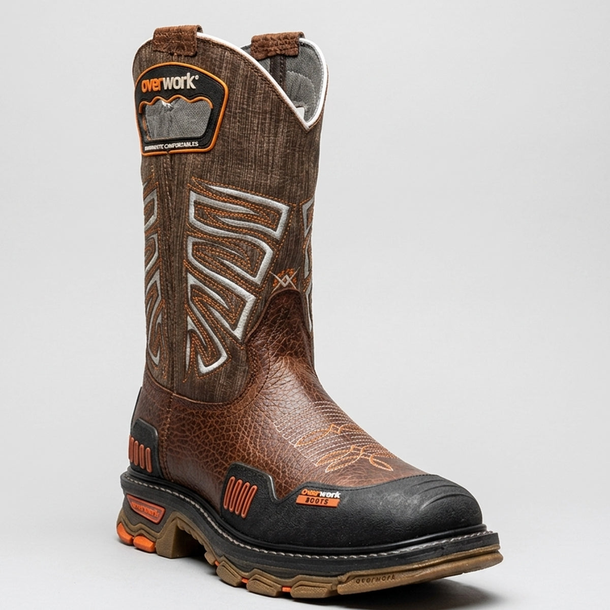 work boots cowboy boots with grip