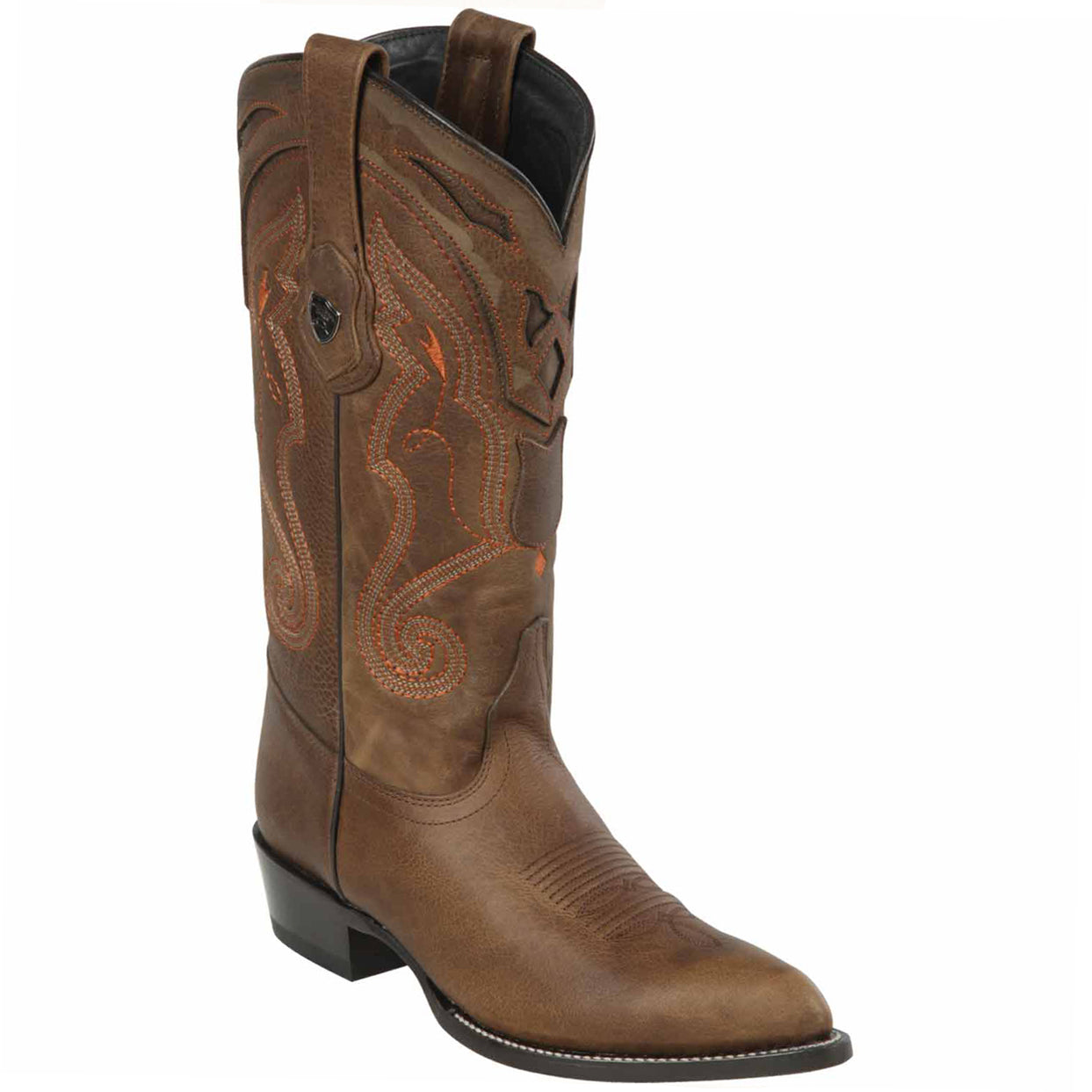Brown Cowboy Boots J-Toe Wild West Boots - Main Image