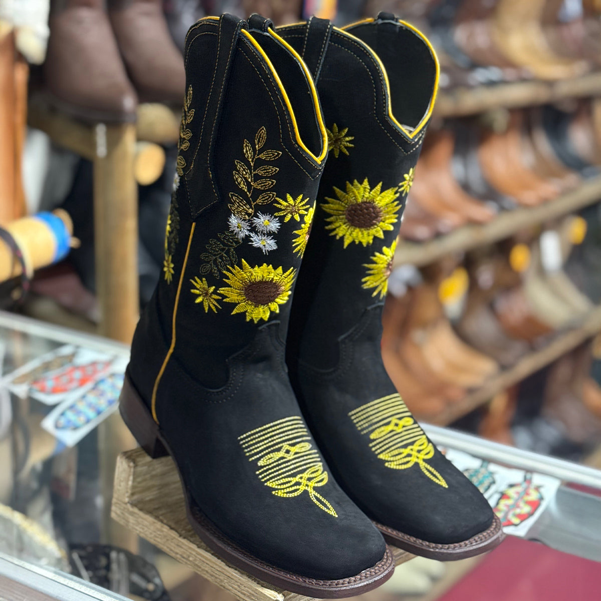 Women's Black Sunflower Boots