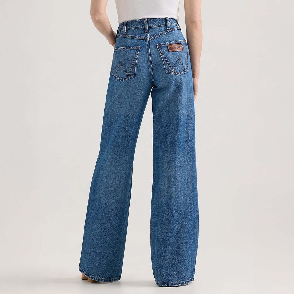 Back view of women's wrangler retro jeans