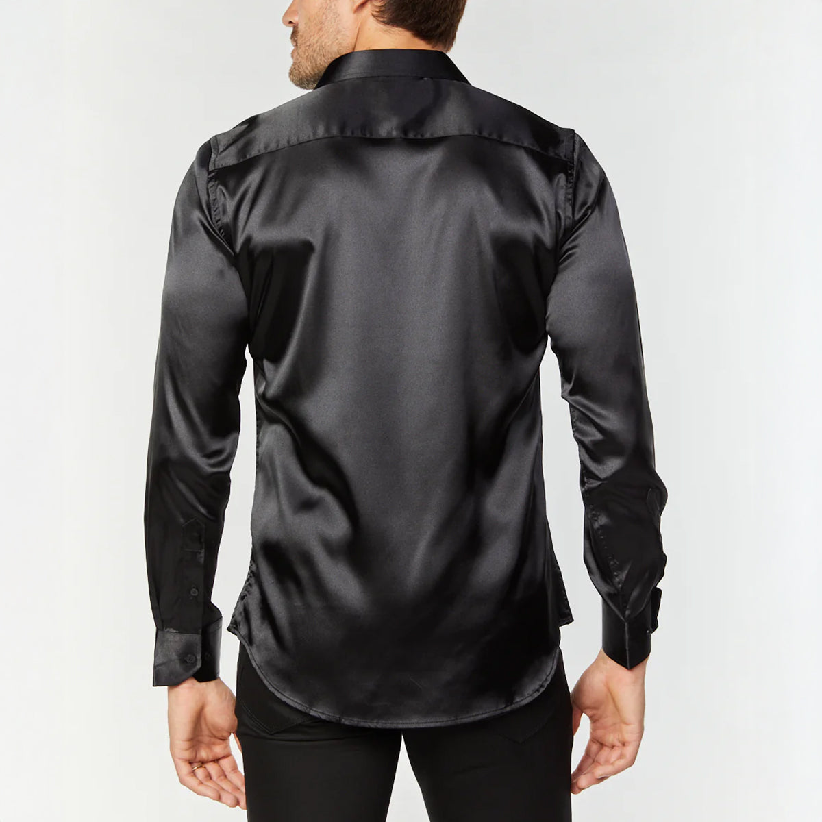 back view of men's dress shirt