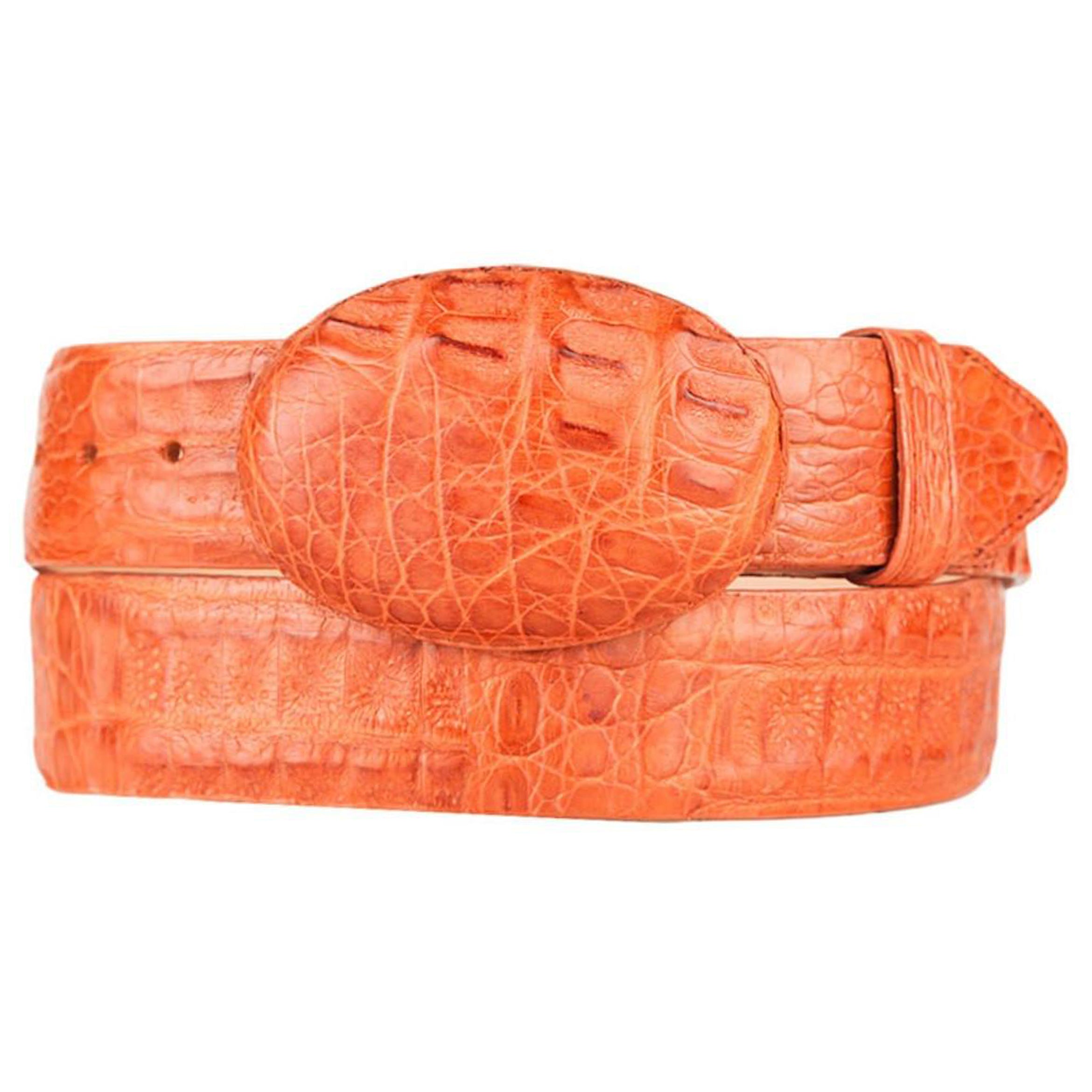 cognac caiman belt