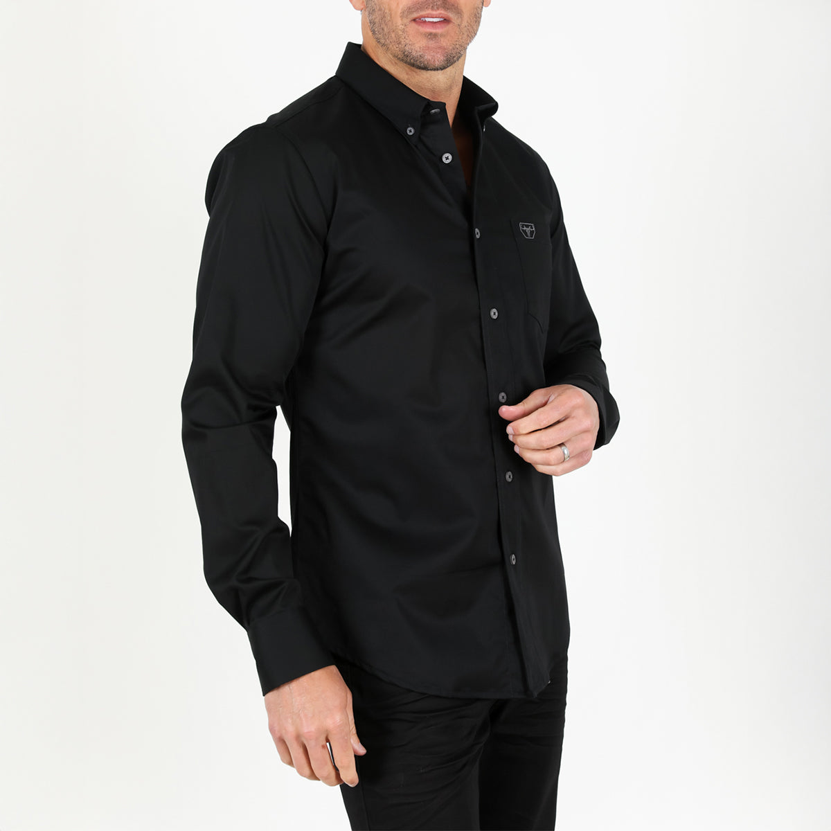 Black men's dress shirt