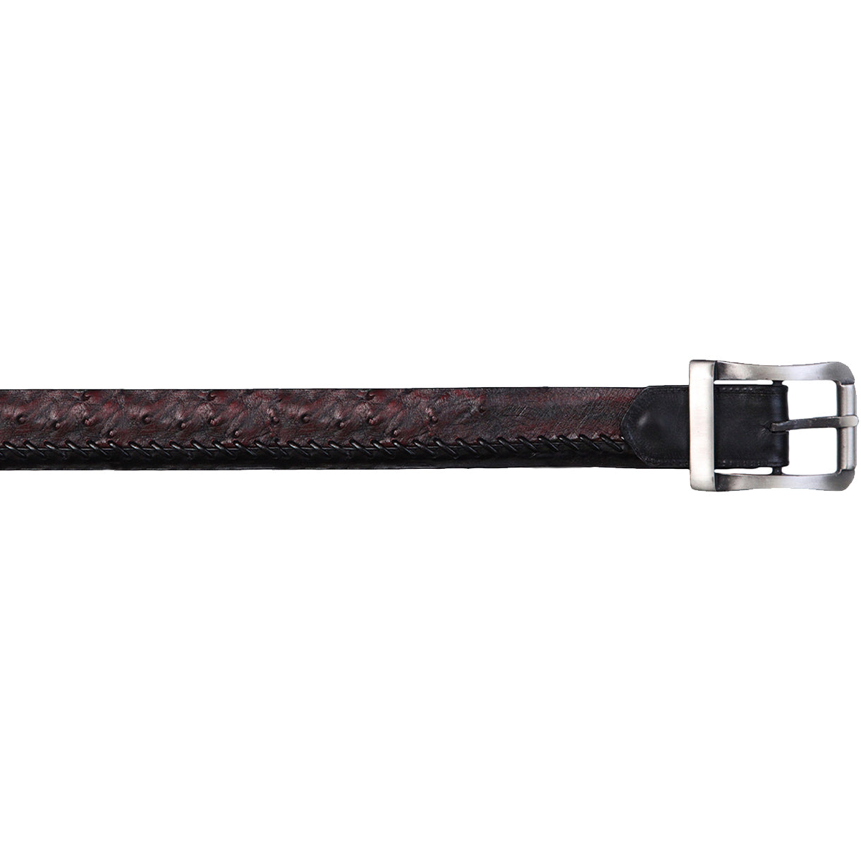 ostrich dress belt Black Cherry Ostrich Dress Belt 38 / Black Cherry