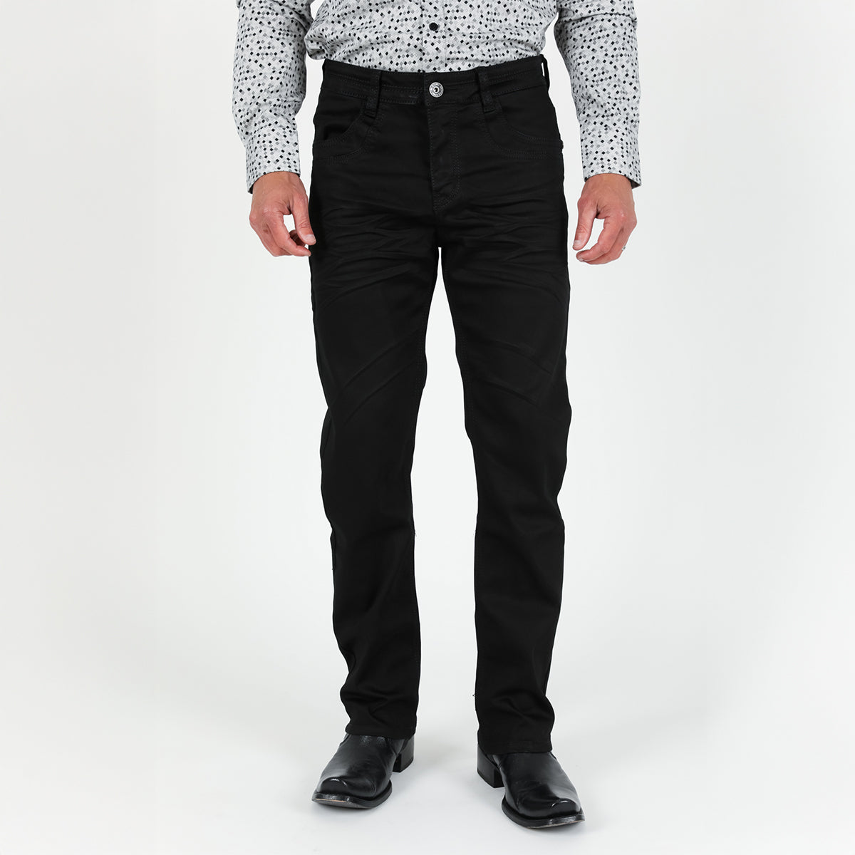 slim fit dress slacks Mens Stretch Jeans Black Relaxed Fit