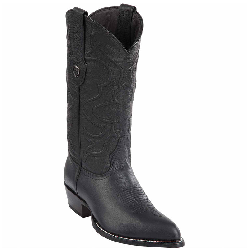 Black Cowboy Boot J-Toe