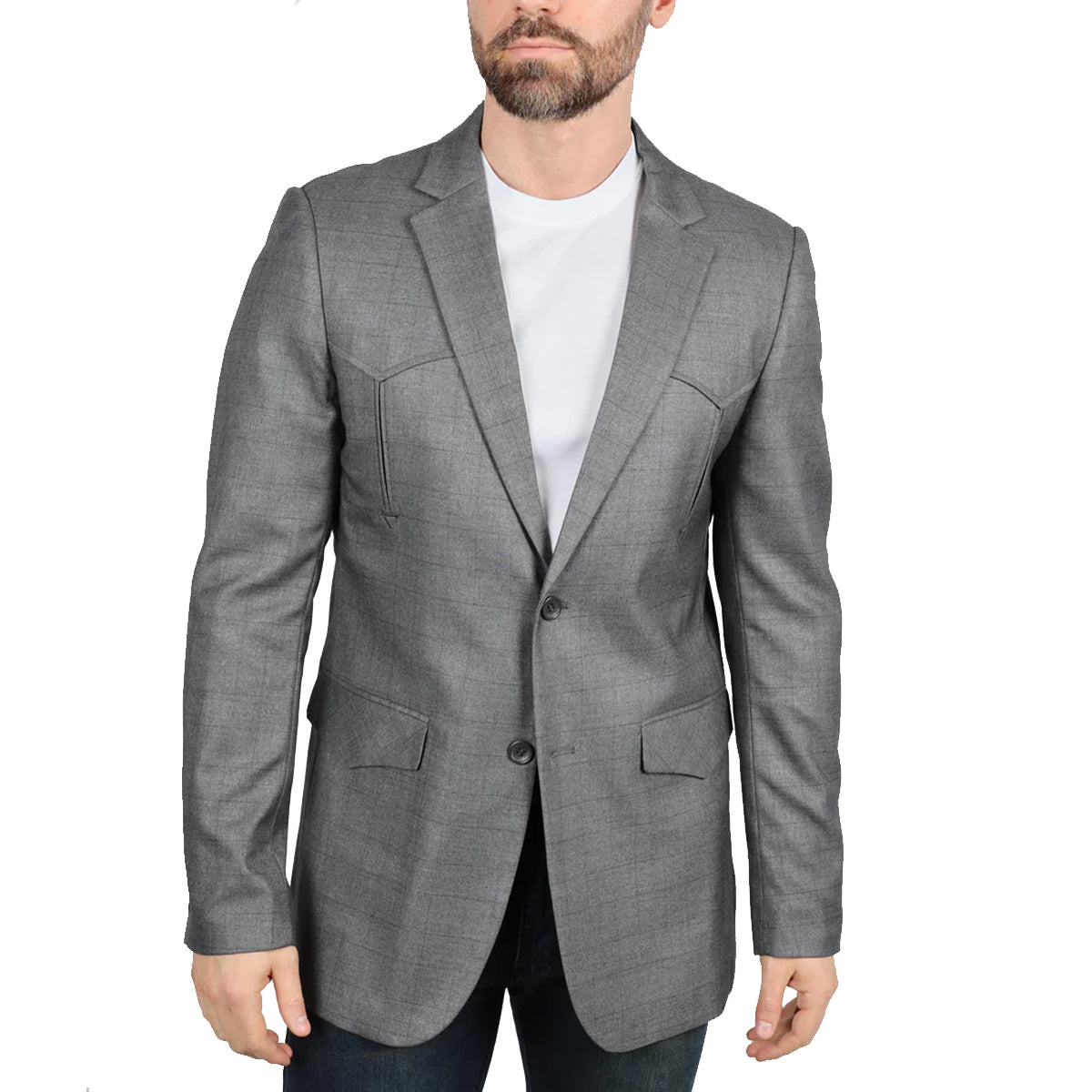 Men's Western Blazer with Elbow Patch