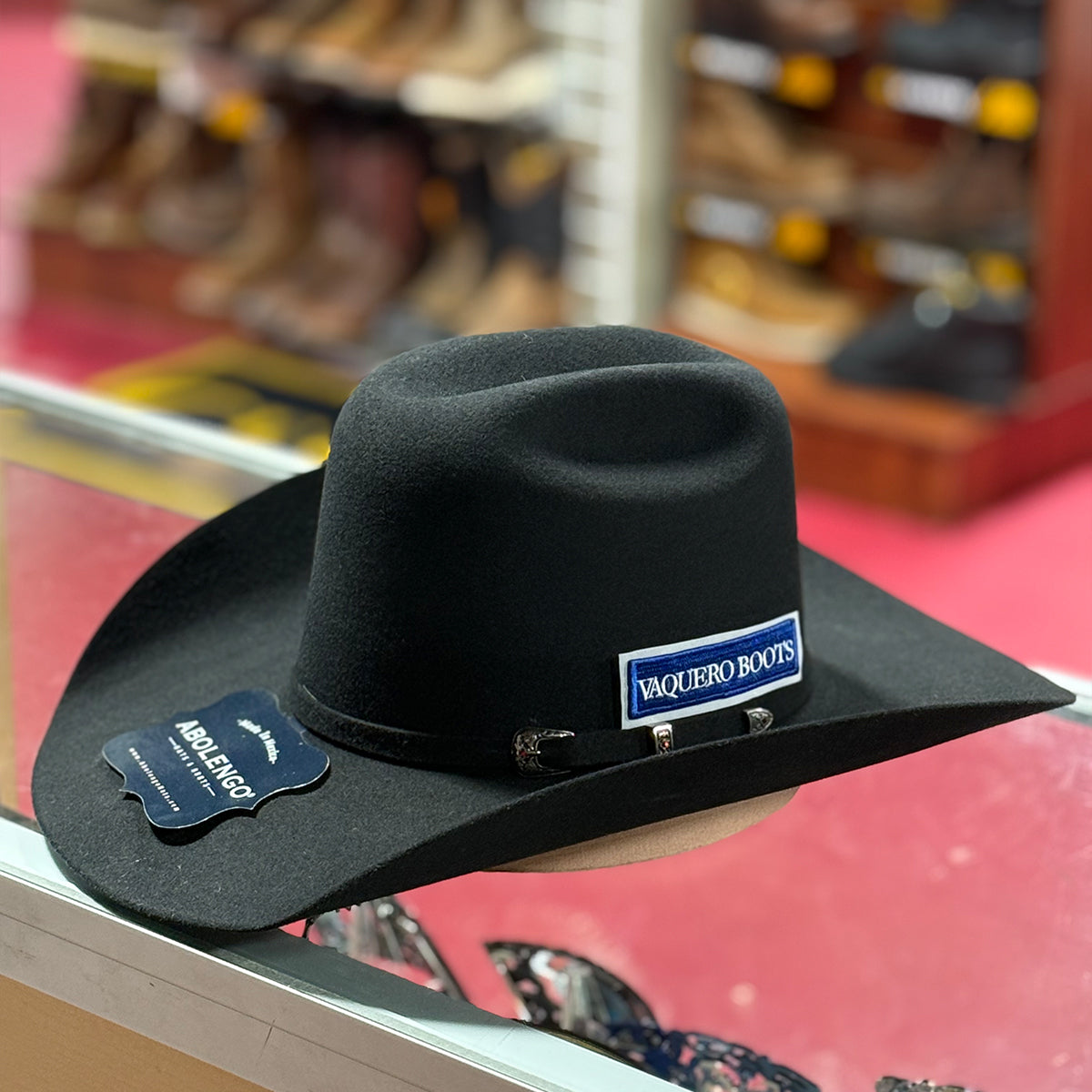 Blue Vaquero Boots Hat Patch