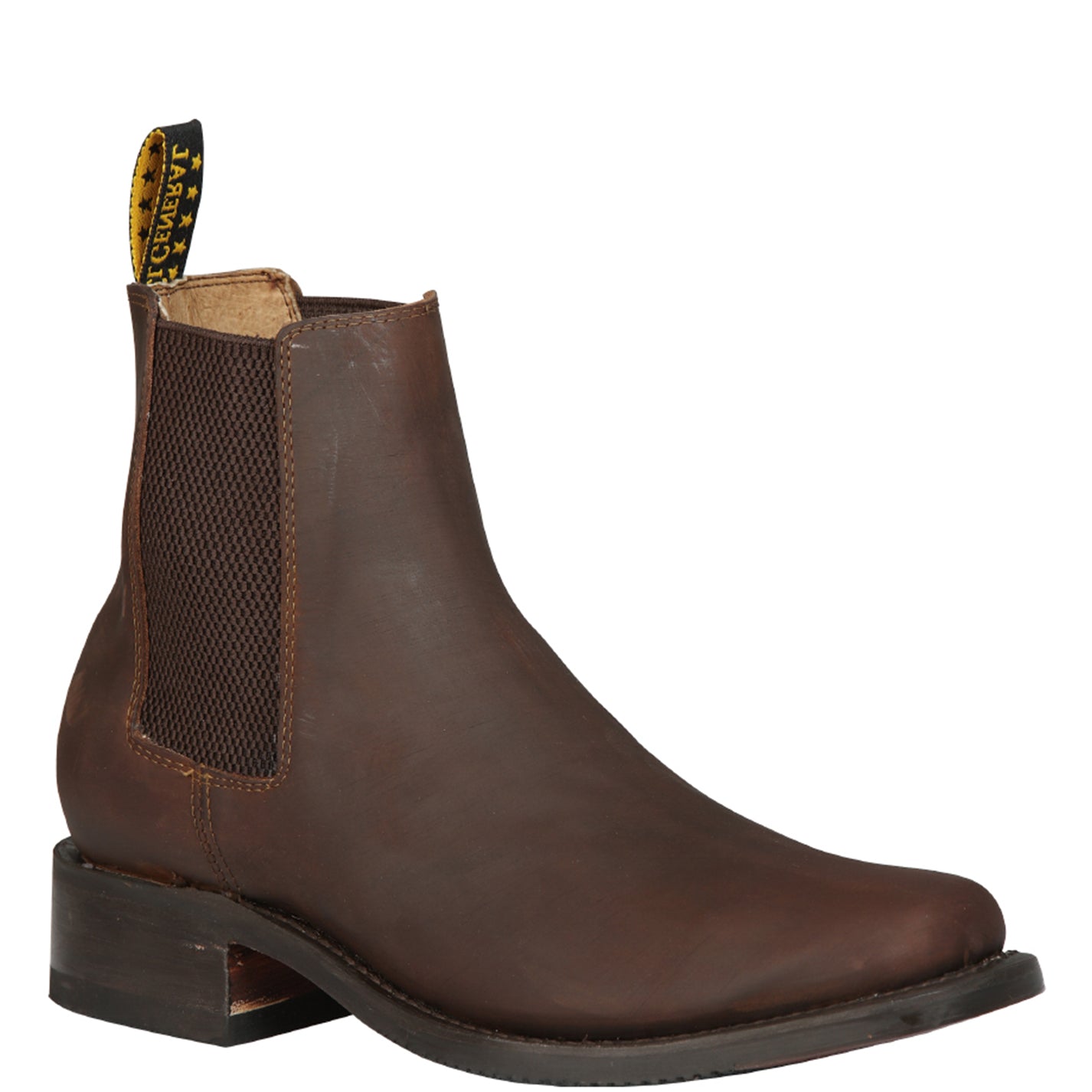 Men's Square Toe Ankle Boots Genuine Leather