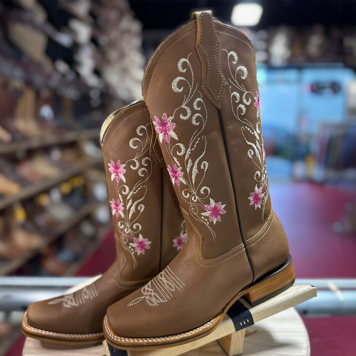 Women's tan cowboy boots
