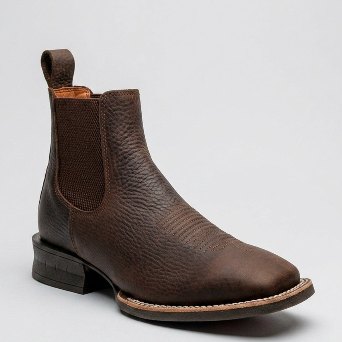 Hooch Alazán Men's Brown Chelsea Square Toe Western Boots