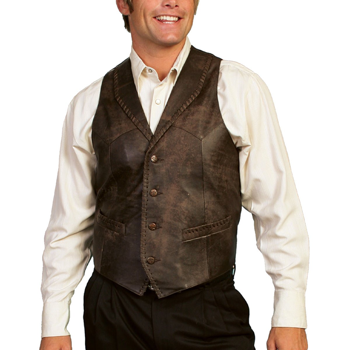 Scully Leather Cowboy Vest