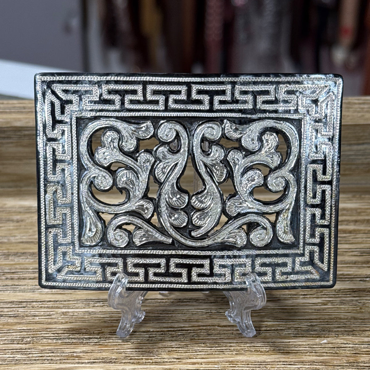 Western Silver Belt Buckle