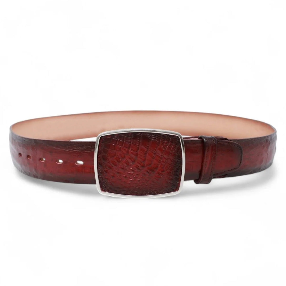 Faded Burgundy Caiman Belt