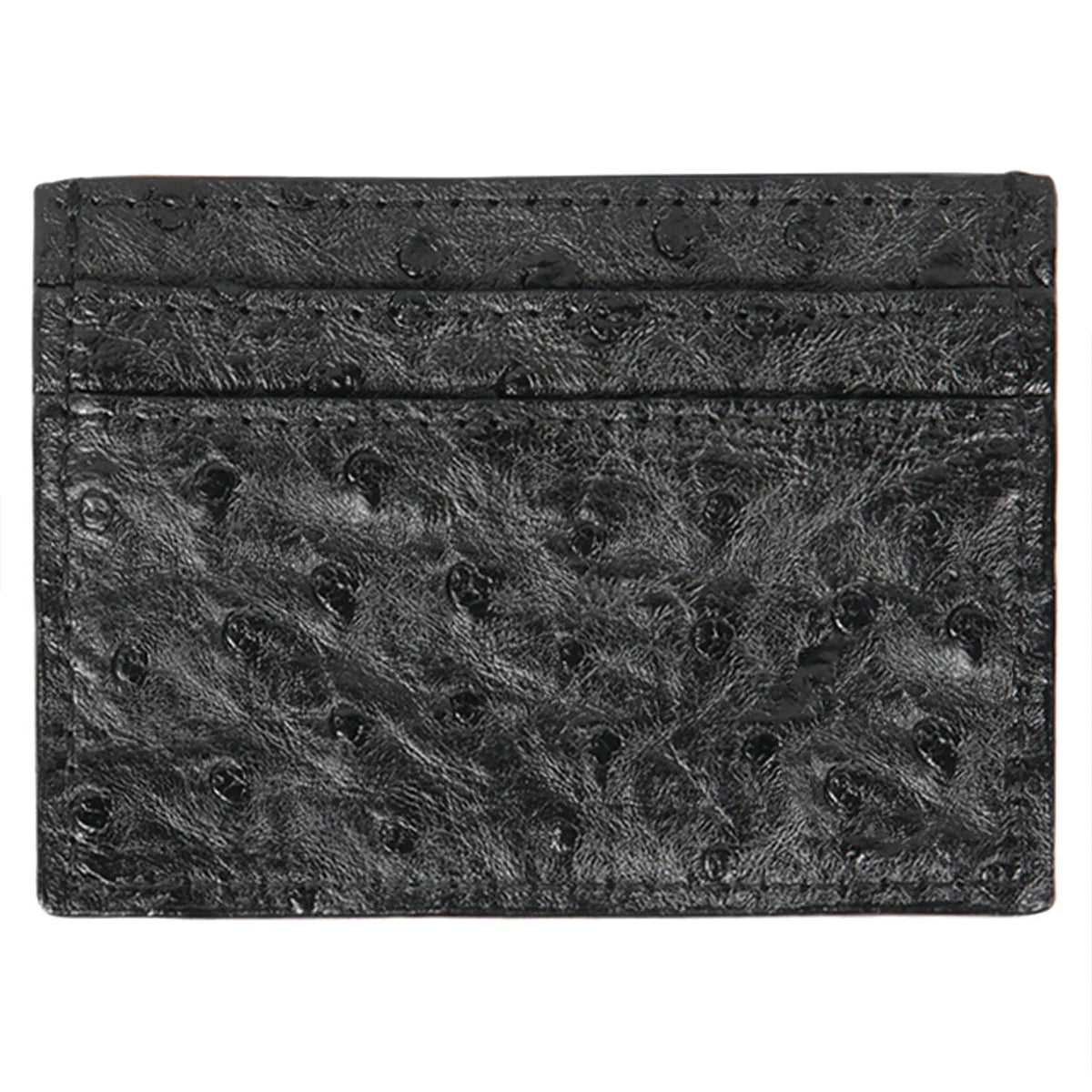 Black Ostrich Card Holder