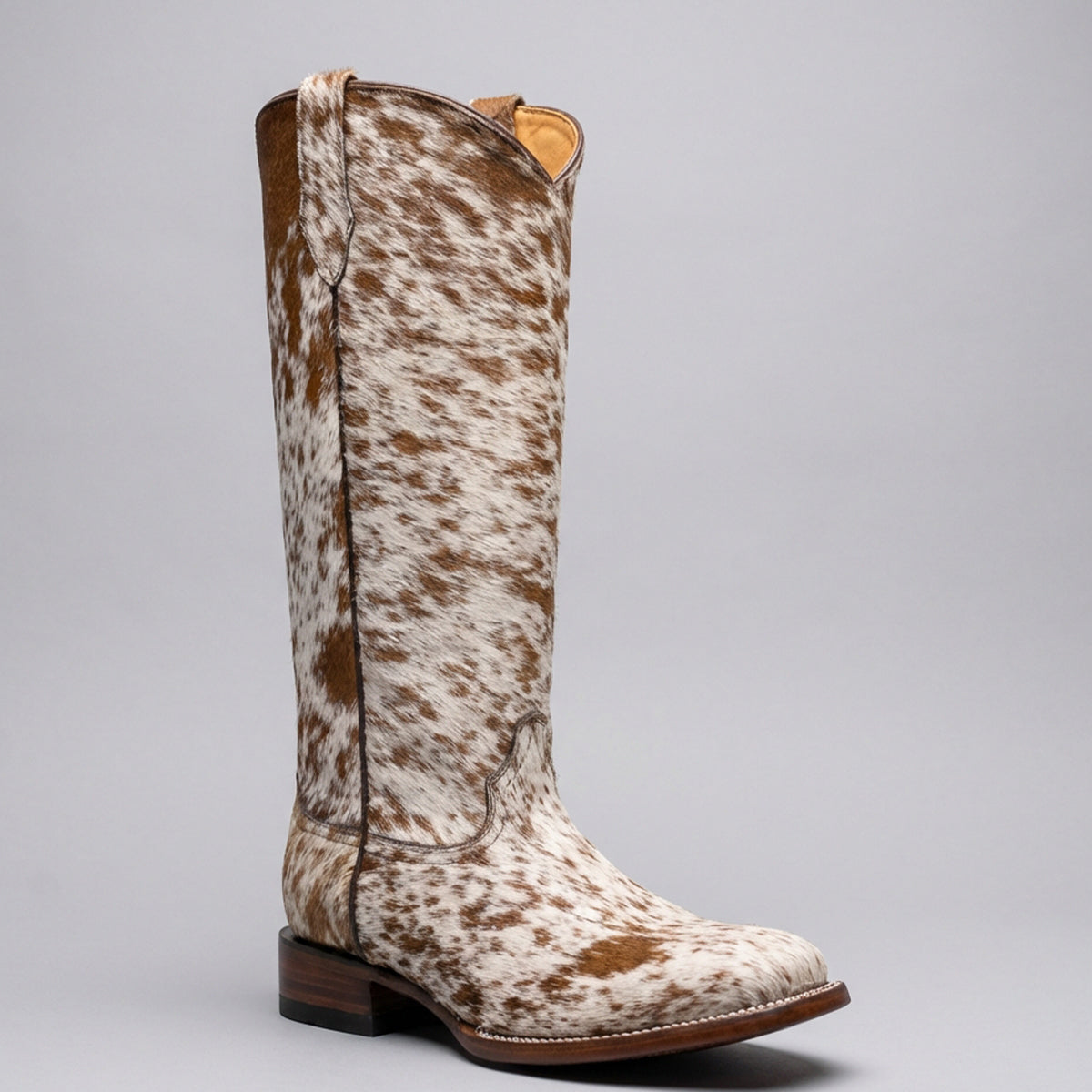 Lirac Women's Colorado Hair-On Hide Square Toe Cowgirl Boot 12"