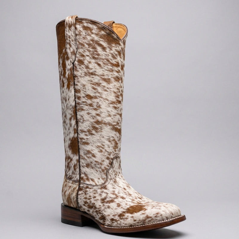 Lirac Women's Colorado Hair-On Hide Square Toe Cowgirl Boot 12"