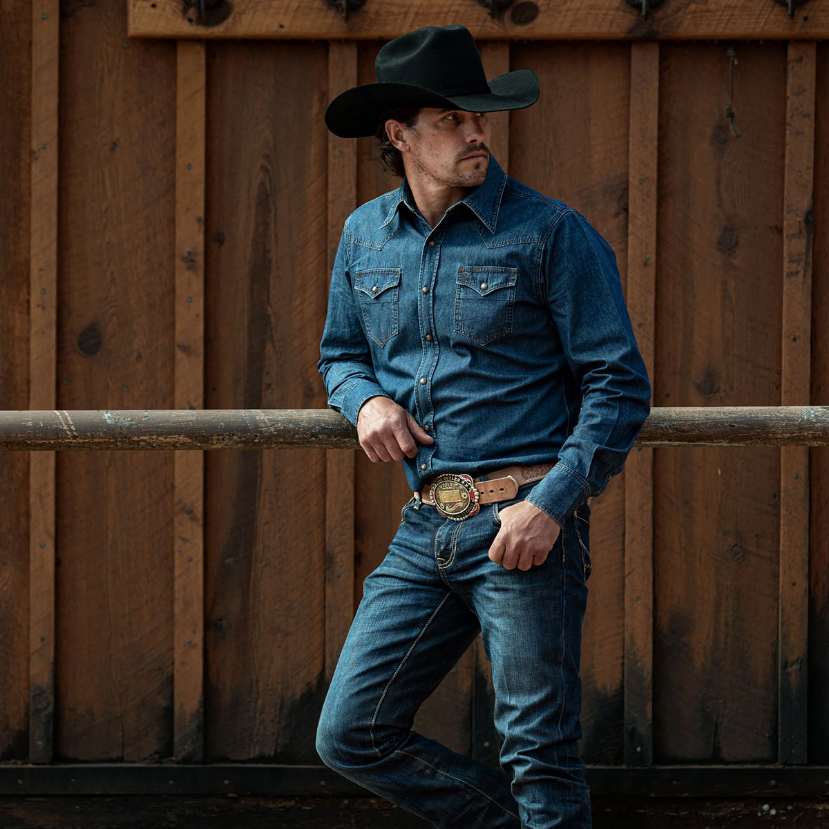 Cowboy wearing Stetson hat