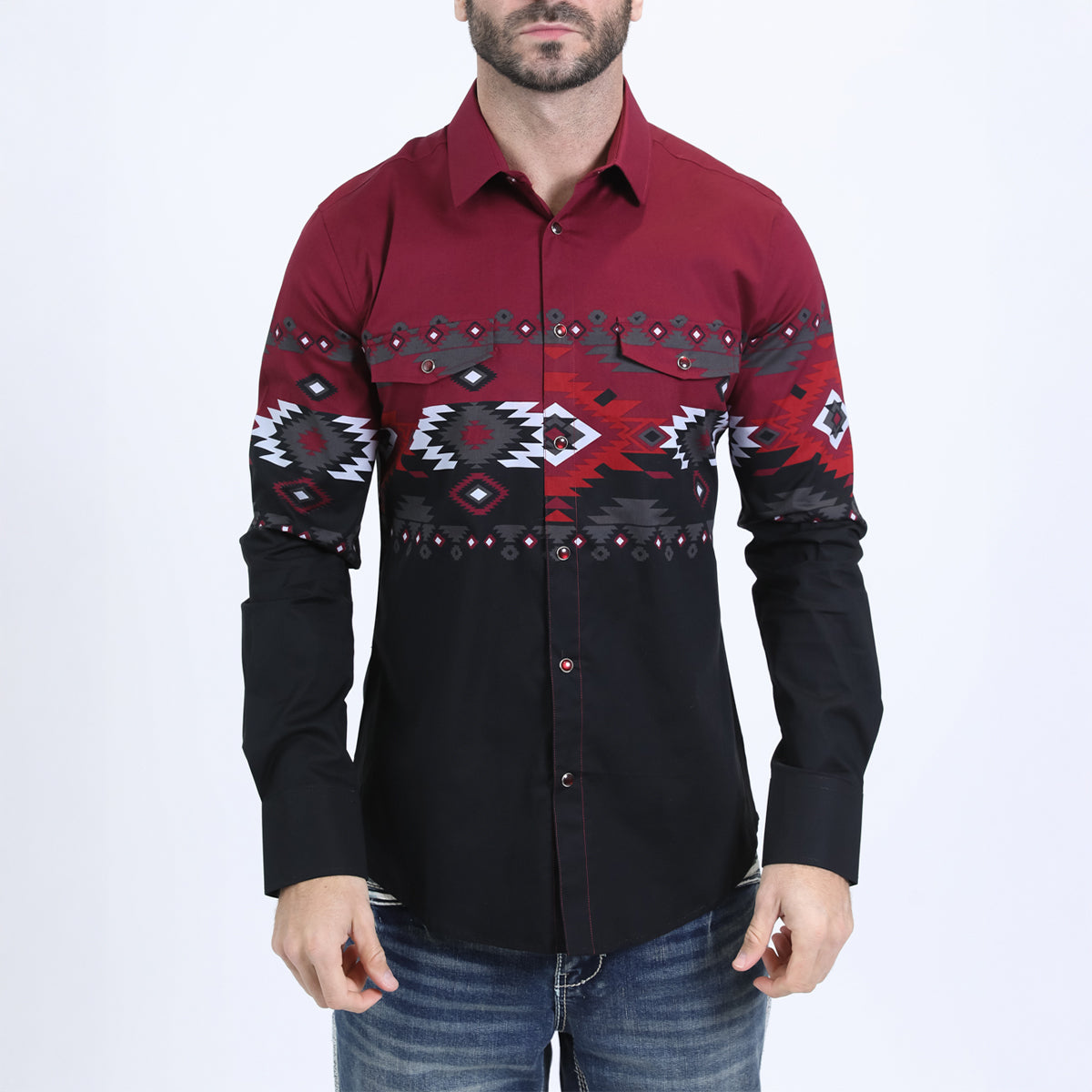 Platini Black Western Shirt