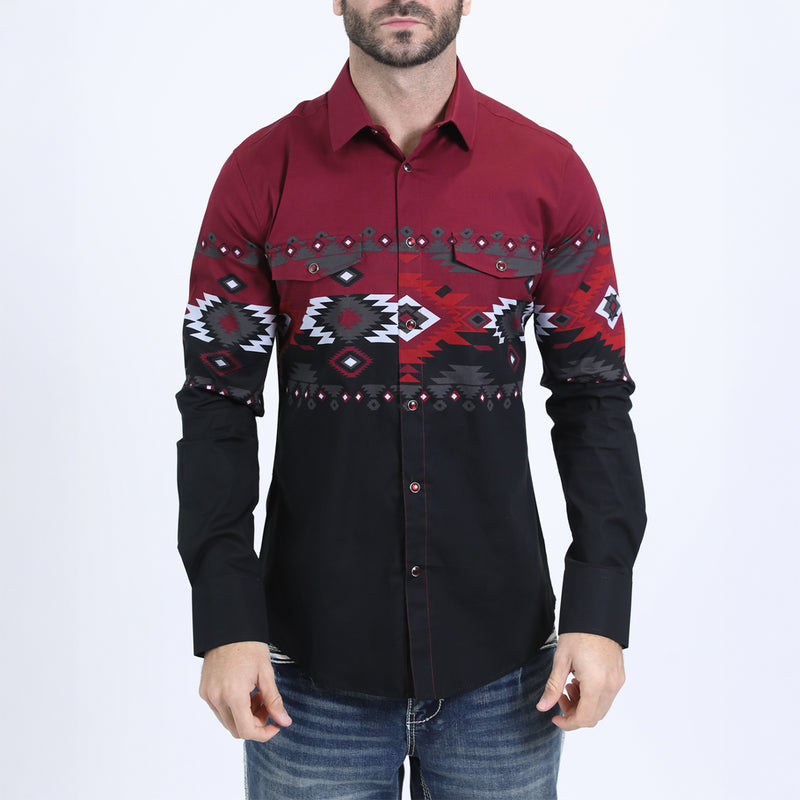 Platini Black Western Shirt