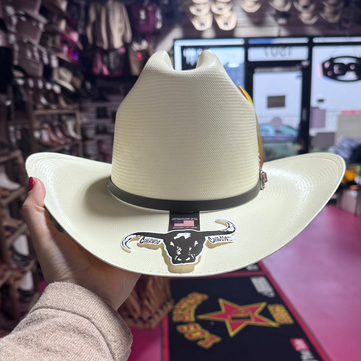 Front view of Johnson 5,000x Cowboy Hat