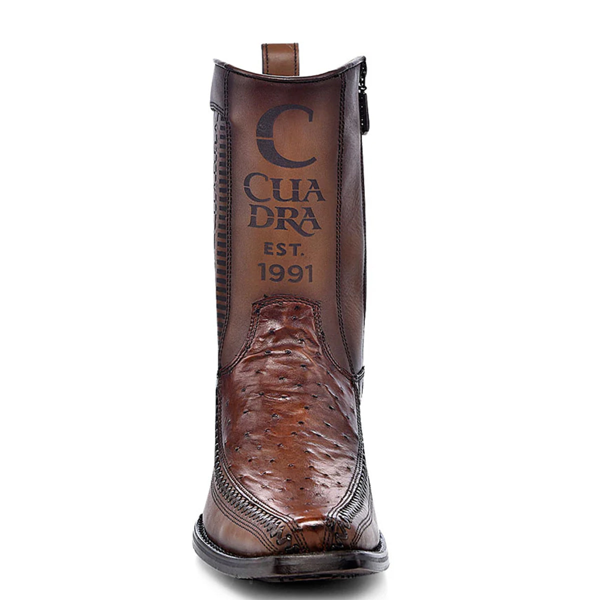 Cuadra ostrich boot front view