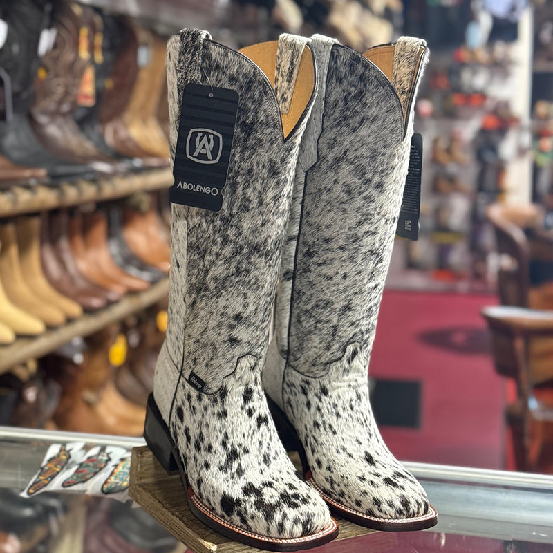 Hair-on hide cowgirl boots