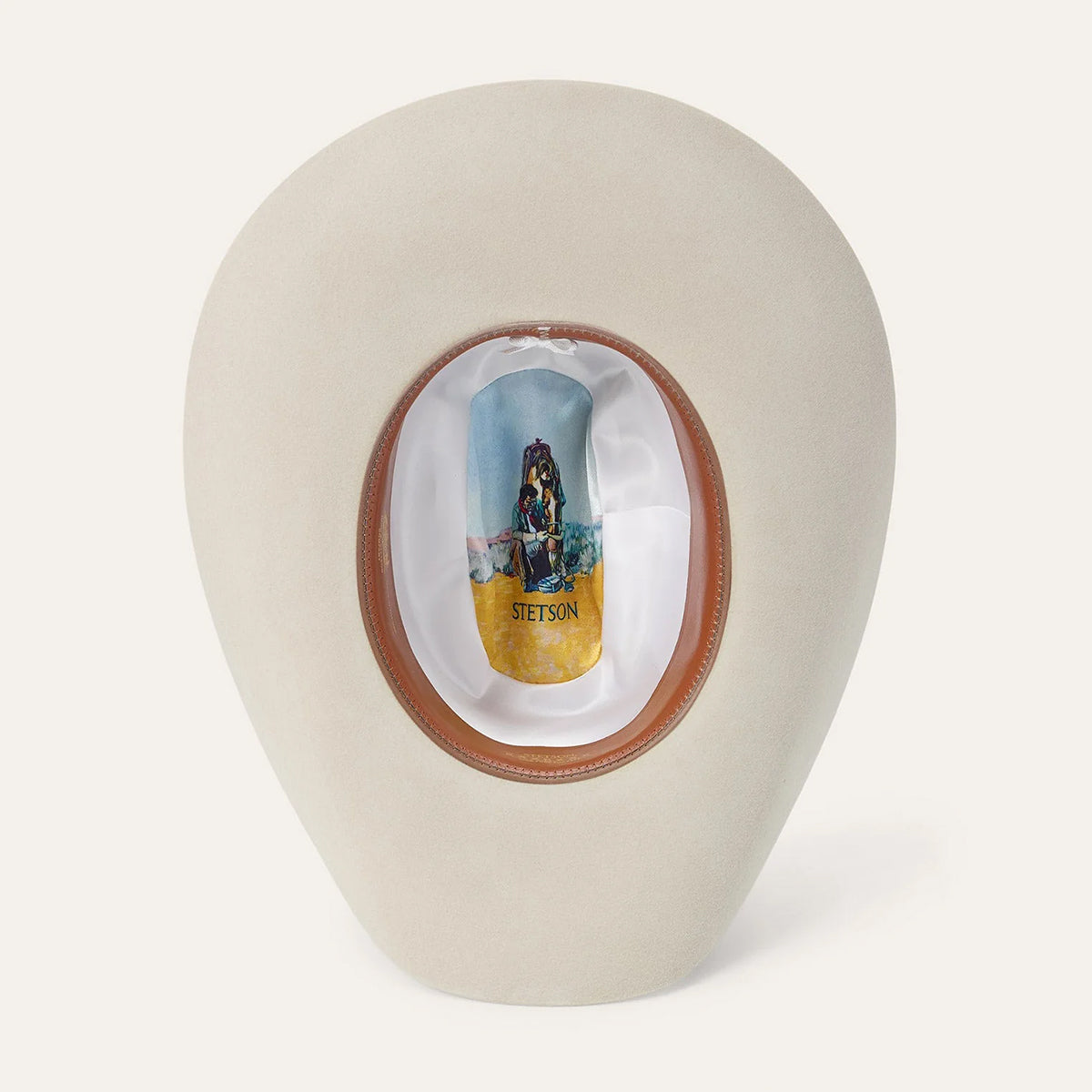 Inside view of Stetson satin liner.