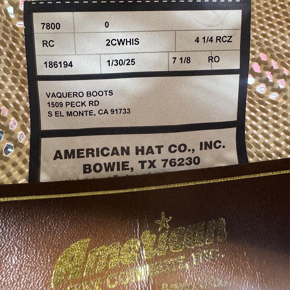 Ivory RC Cowboy Hat 7800