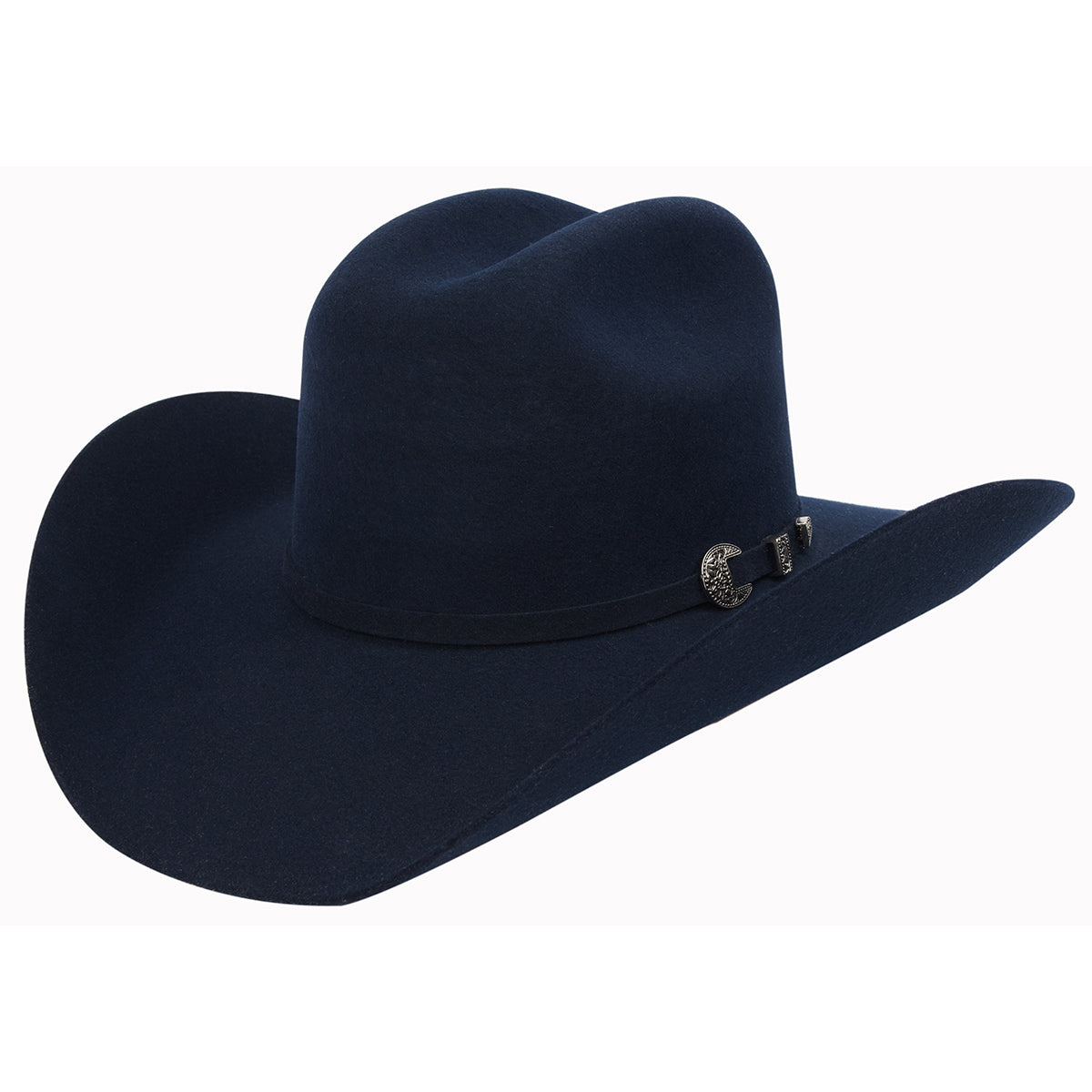 Tombstone Este Oeste navy blue wool felt cowboy hat.