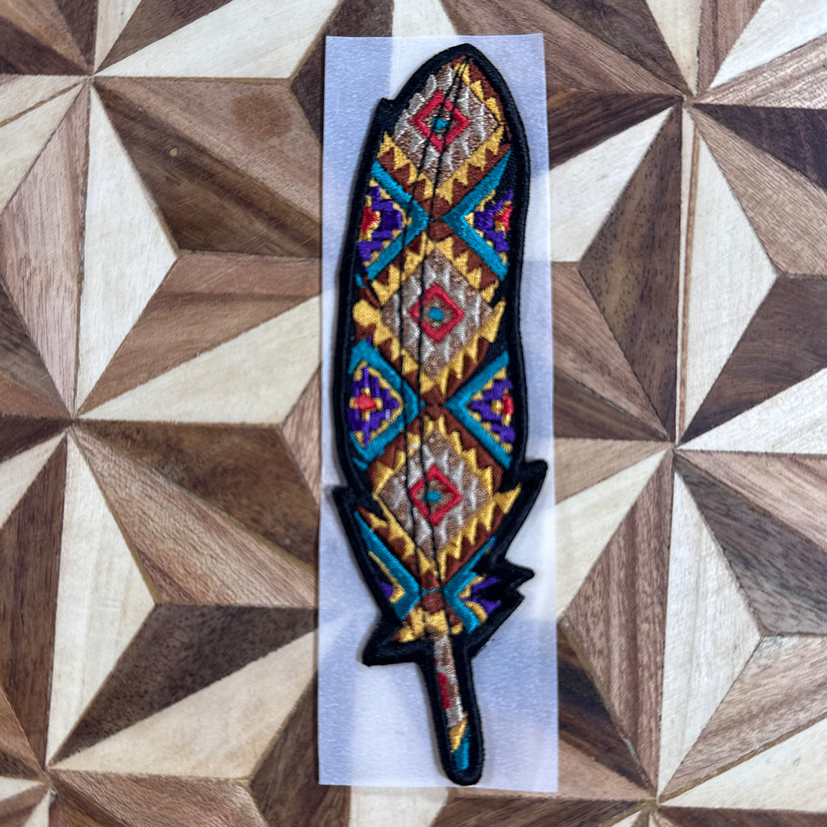 Feather patches for cowboy hats