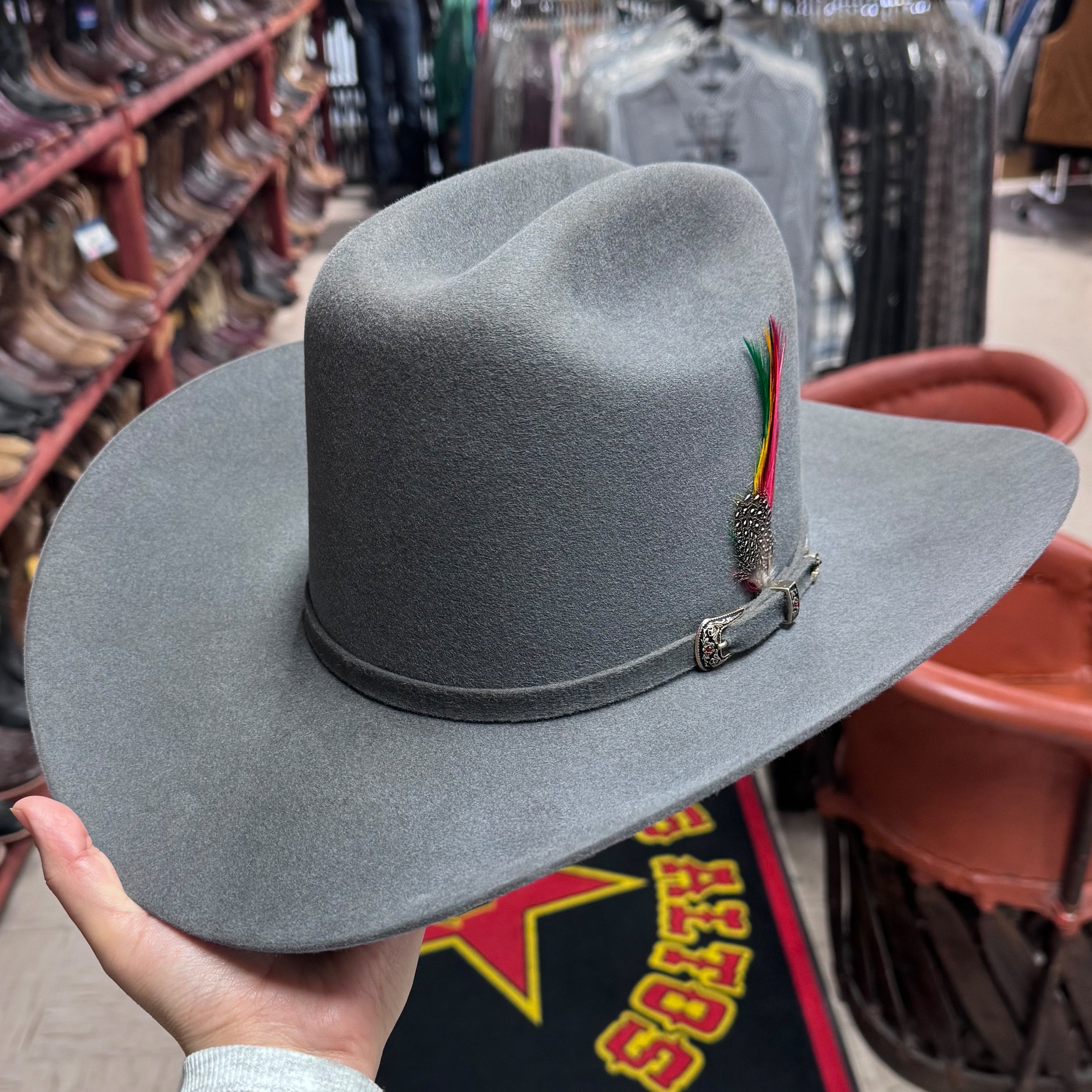 Tejana 1000x gris pelo de conejo de Abolengo