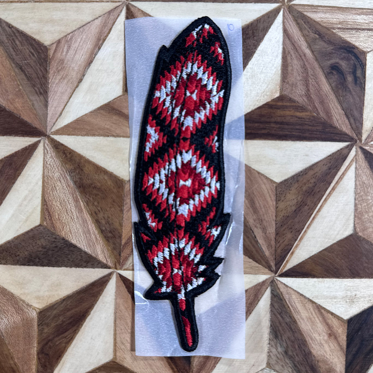 Feather western hat patches