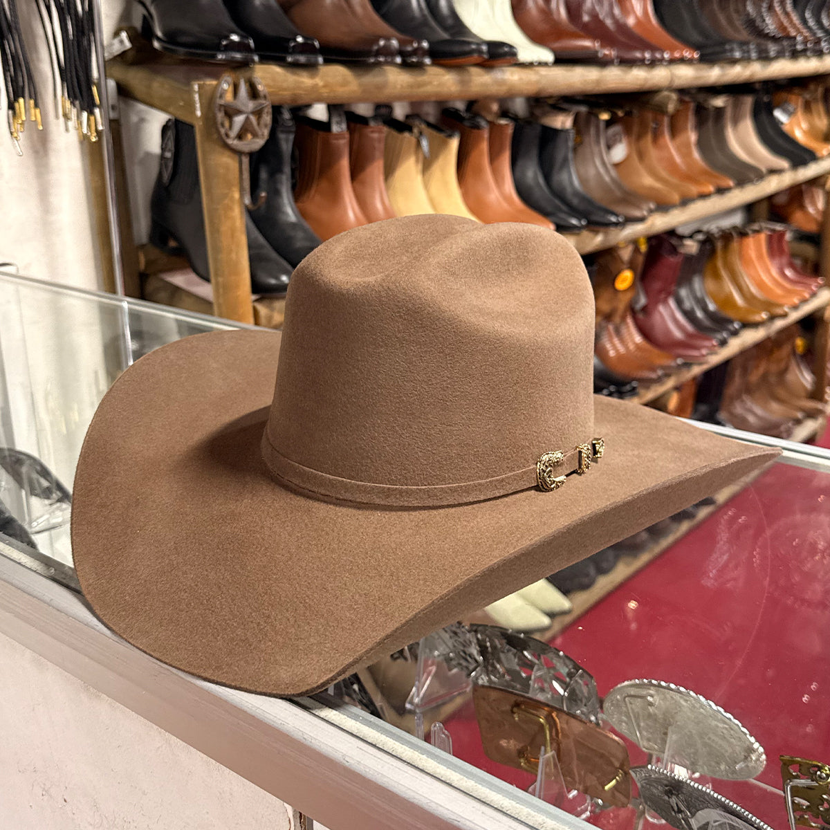 Tombstone Roper brown 20x wool felt cowboy hat.