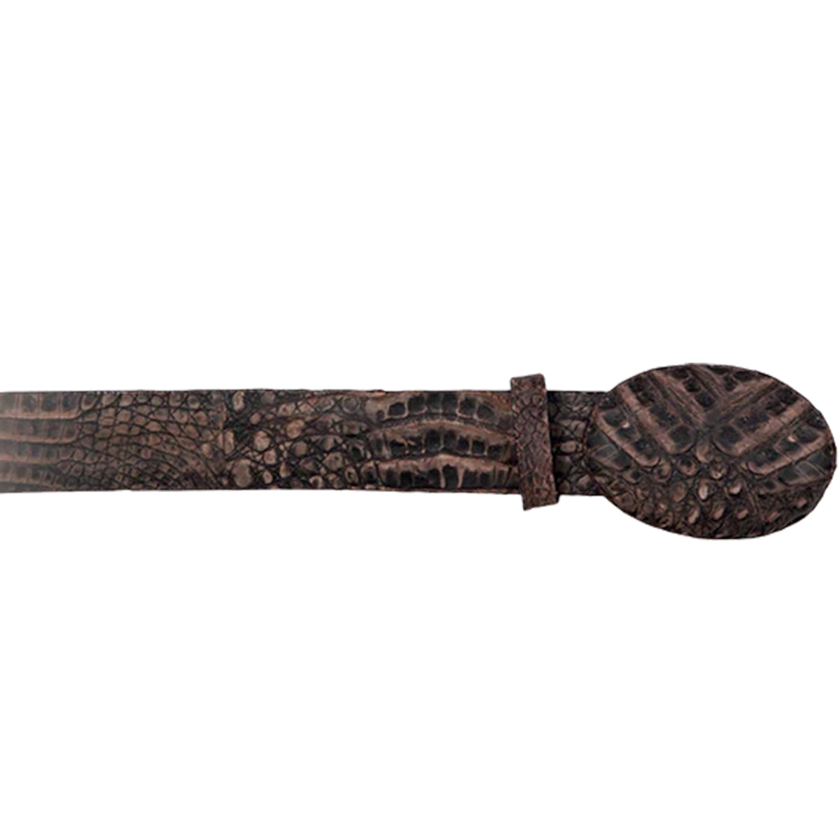 Sanded Brown Caiman Belt