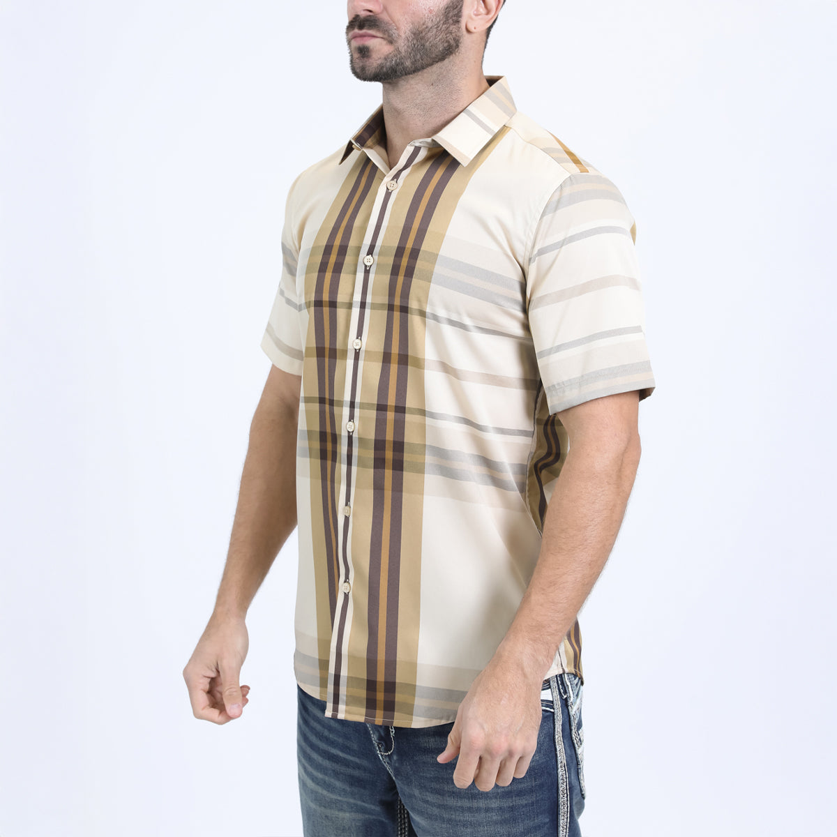 side view of Platini short sleeve shirt