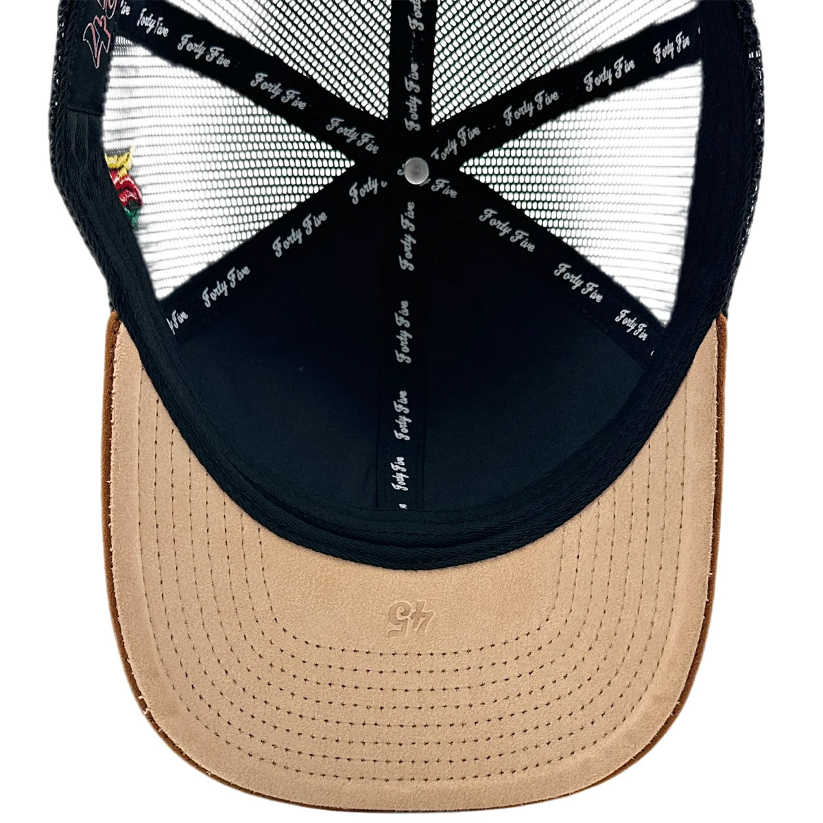 Inside view of trucker hat
