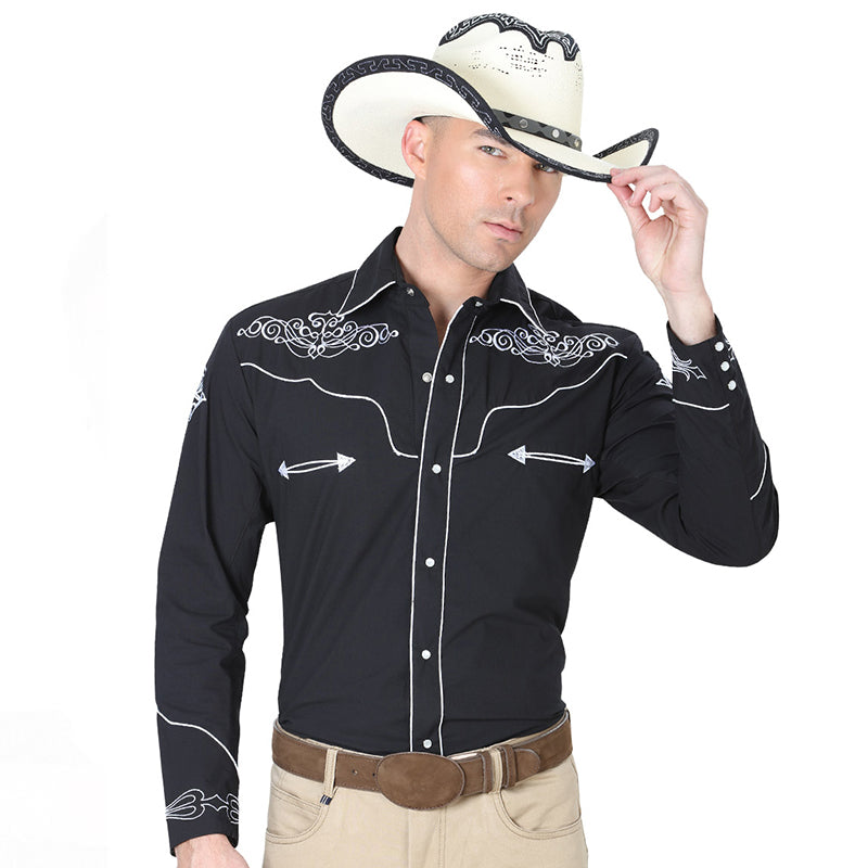 El General Black Western Shirt