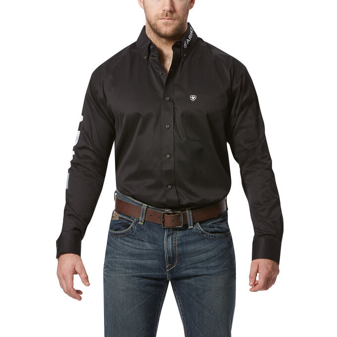 Black Team Logo Twill Classic Fit Ariat Shirt