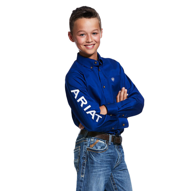 Ariat Youth Blue Long Sleeve Shirt