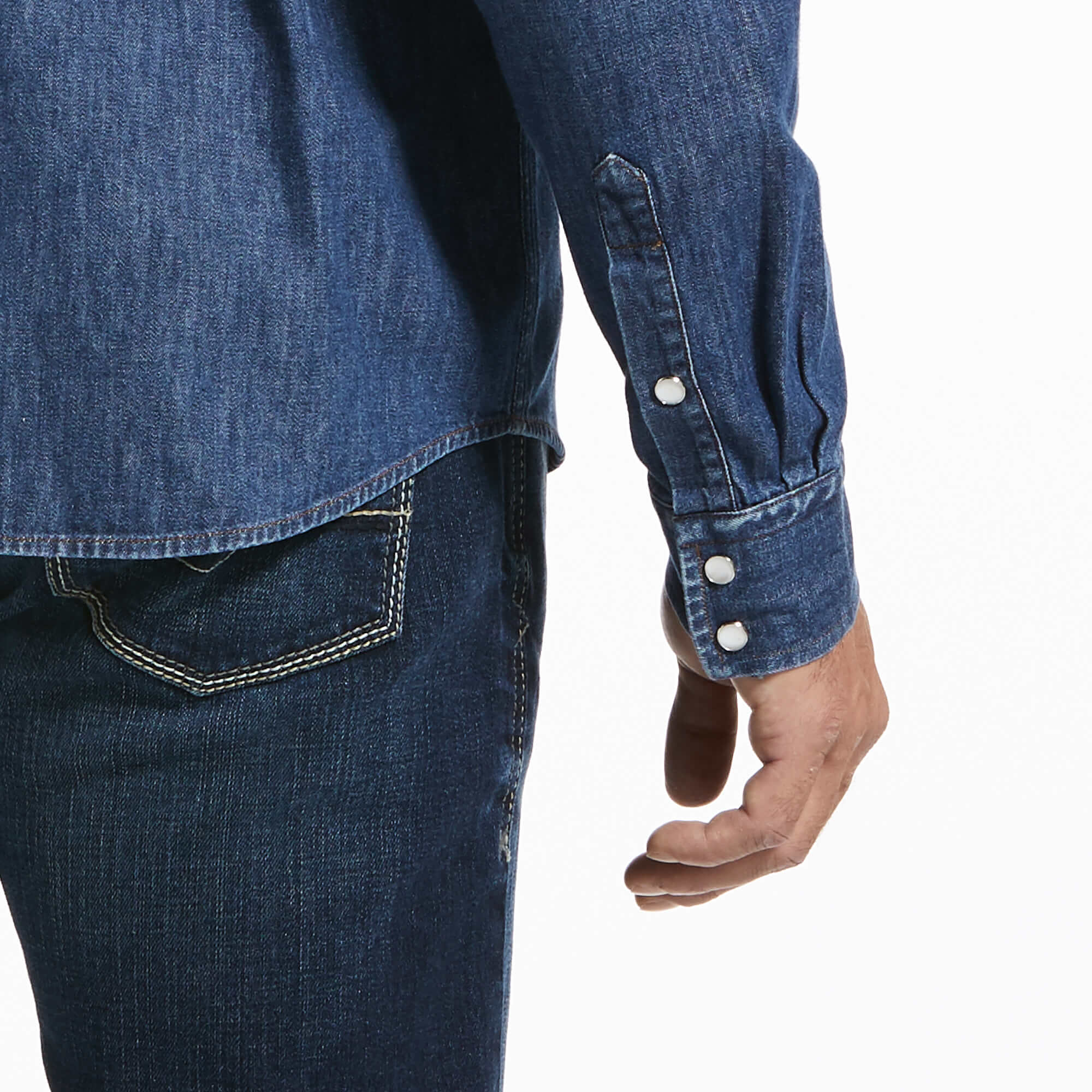 close up of Ariat denim