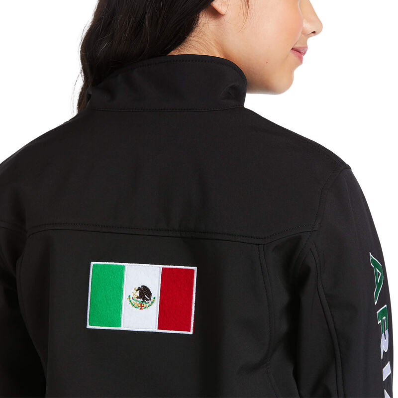 Youth Softshell Mexico Black Jacket