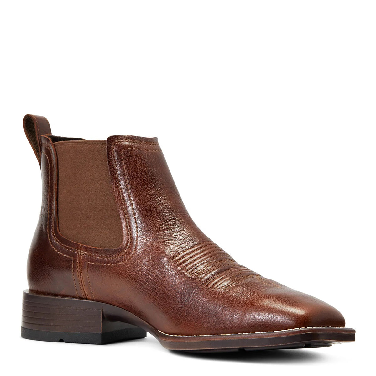 mens brown ankle dress boots Mens Ariat Ankle Boot Booker Ultra Royal Brown Square Toe