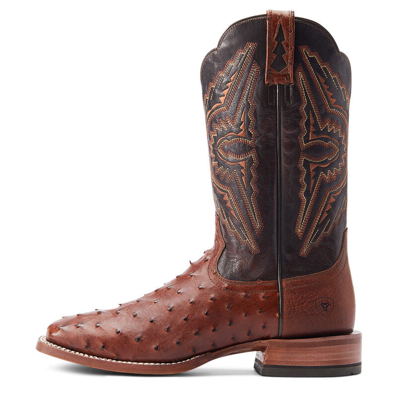 side view of Ariat Ostrich Boots Broncy