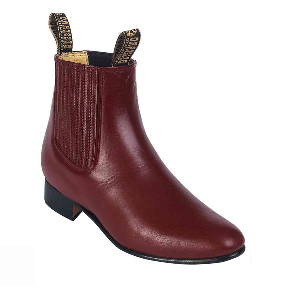Mens Botines Charros Burgundy - Main Image