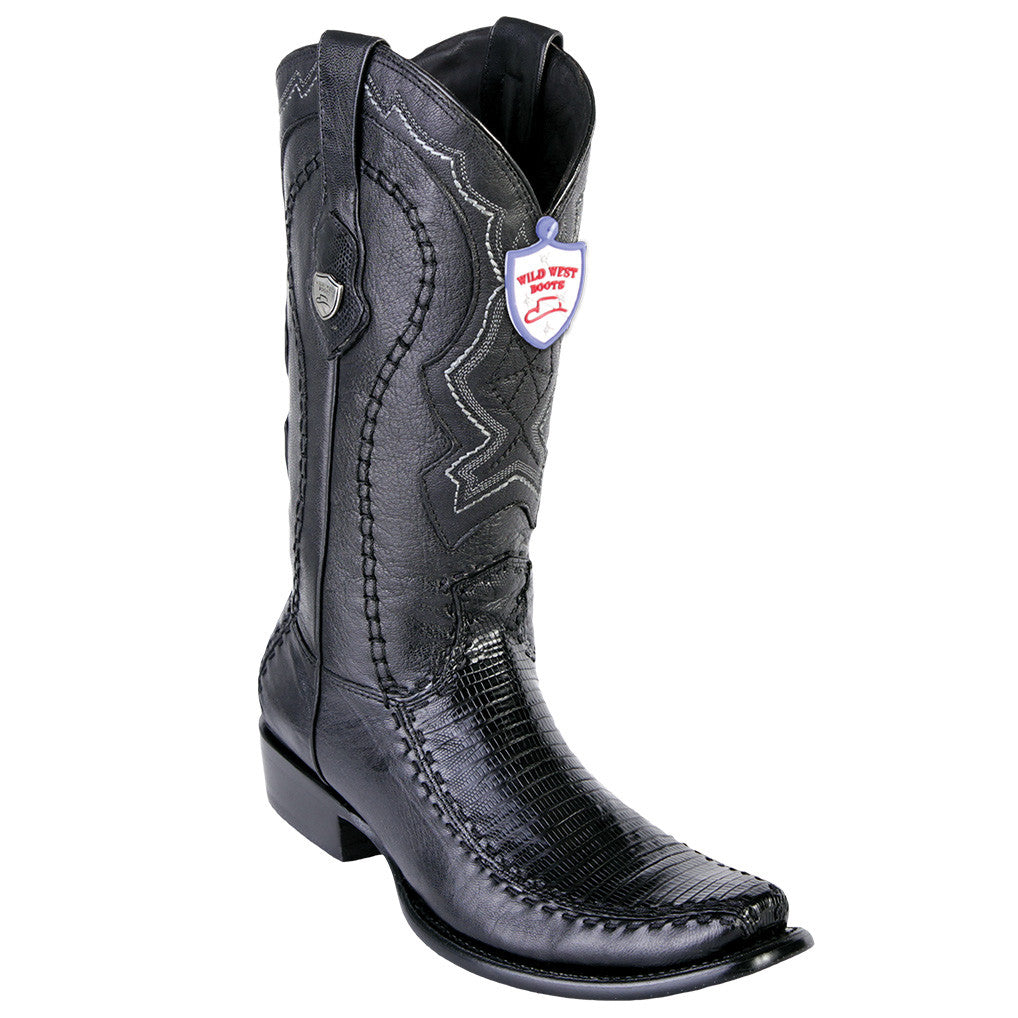 Lizard Cowboy Boots | Wild West Boots Semi Square Toe display picture 2