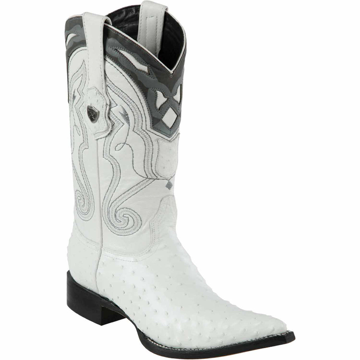 White Ostrich Cowboy Boot